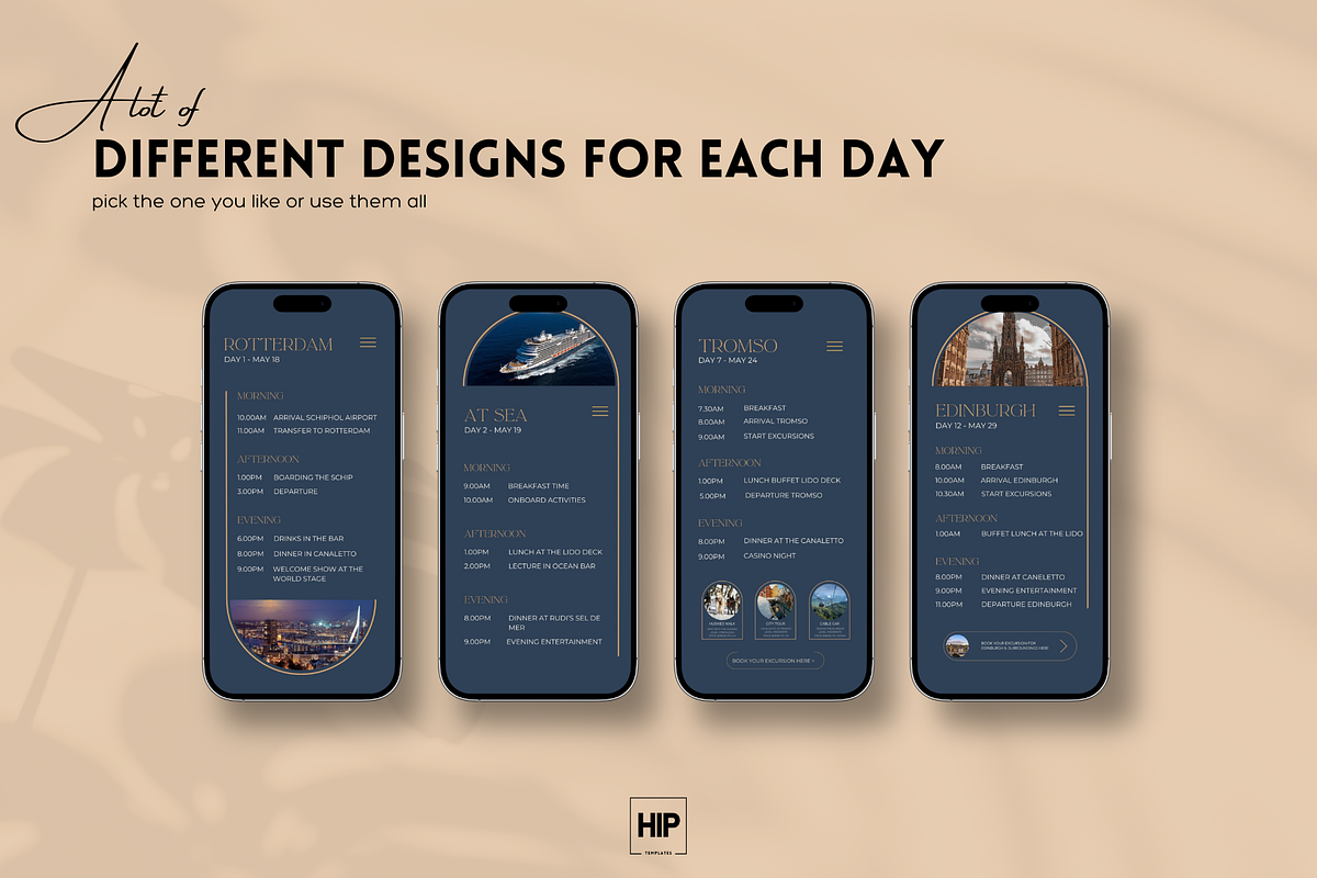 Customizable Mobile Cruise Itinerary, a Templates & Theme by Hip Templates (Photo 8 of 10)