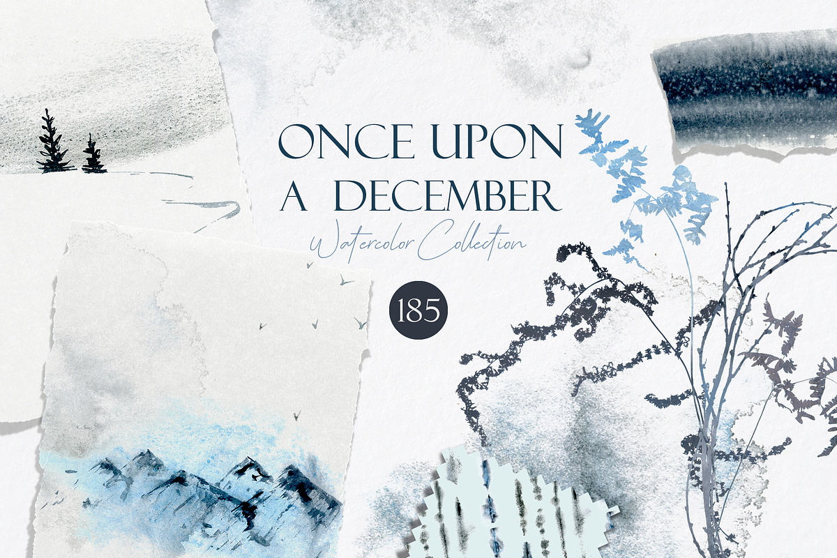 Watercolor Winter Clipart Landscape, an Object Graphic by NataliArkushArt (Photo 1 of 20)