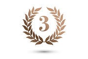 Laurel Wreath Medal Set, a Solid Icon by Black White Mouse Design (Thumbnail 4 of 4)