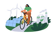Environmental care. Eco concepts set, a Technology Illustration by Good Studio (Thumbnail 8 of 9)