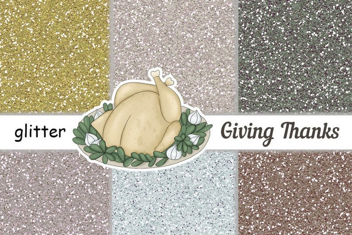 Giving Thanks Glitter, a Pattern Graphic by GlamArtZhanna