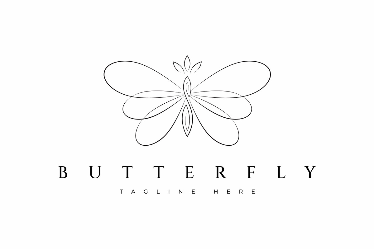 Butterfly Logo Linear Style Luxury, a Branding & Logo Template by Signatoro