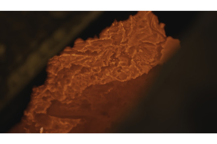 Molten metal freezes. Stock footage, an Industrial Photo by Media Whale Stock