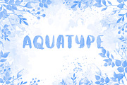 Aquatype Display Watercolor font, a Sans Serif Font by Luxfont (Thumbnail 8 of 9)