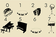 Music Instruments Dingbats Font, a Symbol Font by Minimalartstudio (Thumbnail 7 of 8)
