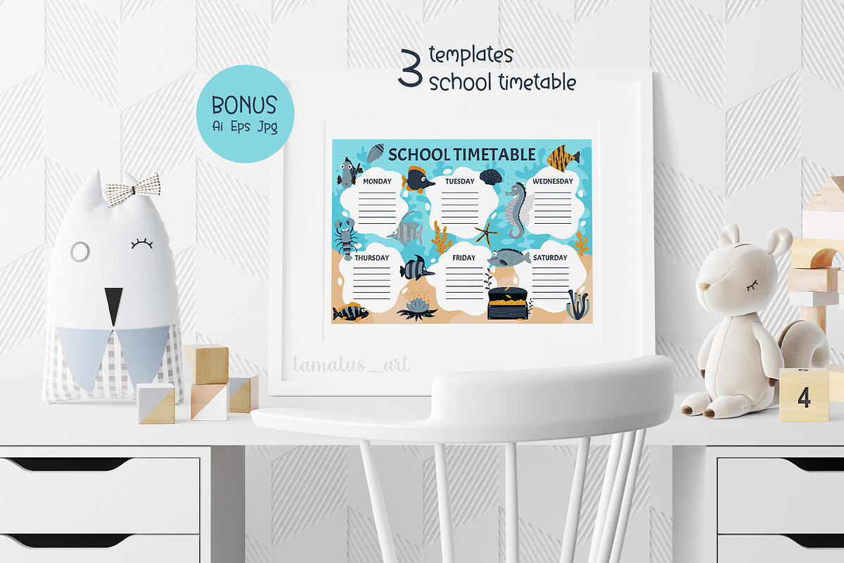 Sea Life clipart & pattern, an Animal Illustration by tamatus_art (Photo 8 of 9)