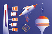 Space Voyage - Retro Design Toolkit, an Object Illustration by Polar Vectors (Thumbnail 10 of 23)