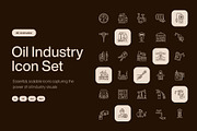 Animated Oil Industry Icon Set, an Outline Icon by Prosymbols (Thumbnail 1 of 4)