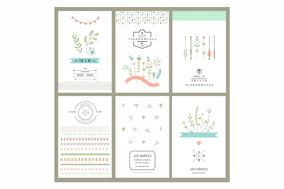 18 templates of invitations VECTOR, a Card Template by Lera Efremova (Photo 3 of 4)