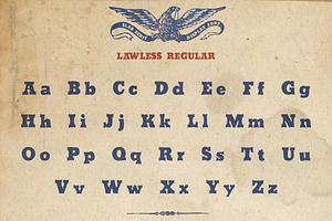 Display Font Lawless Sans Serif