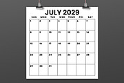 2029 Square 12x12 Large No. Calendar, a Stationery Template by Running With Foxes (Thumbnail 5 of 5)