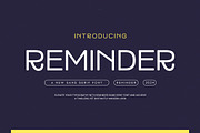 Reminder - Modern Display Sans Serif, a Sans Serif Font by Typeformers (Thumbnail 1 of 5)