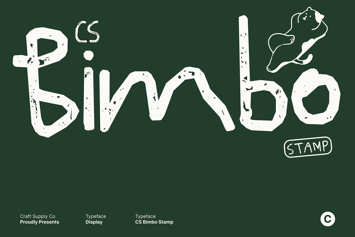 CS Bimbo Stamp, a Handwritten Font by Craft Supply Co. (Photo 1 of 8)