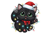 Angry Christmas black cats, an Object Graphic by Pixxel_Studio (Thumbnail 4 of 6)
