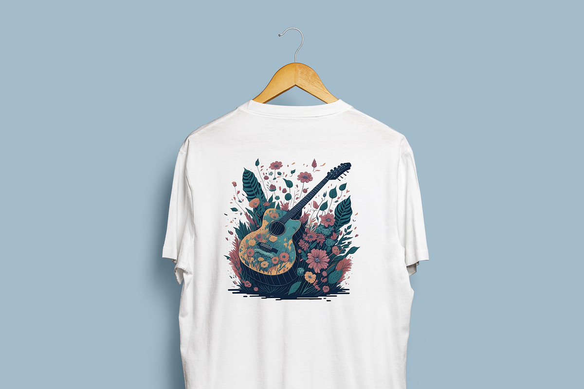 classic guitar t-shirt  design, a Print Template by RAHMAT