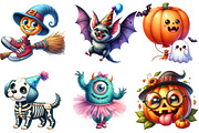 Funny Halloween Clipart, an Illustration by Watercolor design (Thumbnail 3 of 4)