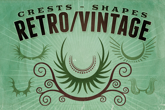 Retrovintage Shapes Crests