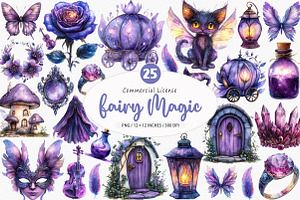 Fairy Magic Clipart PNG, an Illustration by SinaCreation