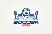 soccer news line art icon logo, a Branding & Logo Template by Blazybone (Thumbnail 1 of 2)