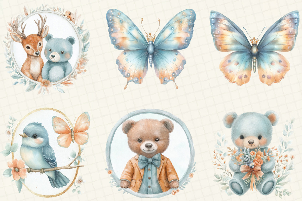 Woodland Animals Clipart, an Illustration by DreamCafeArt (Photo 3 of 6)