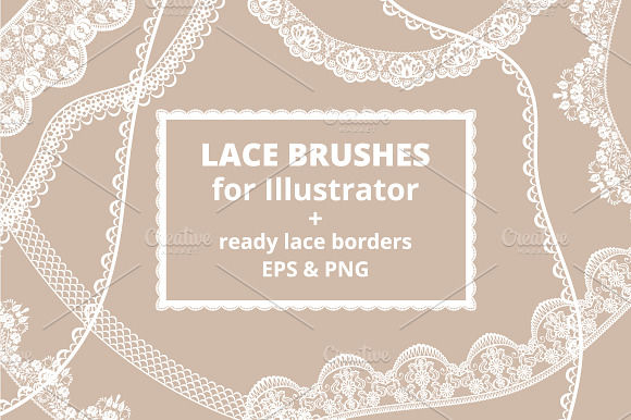 Lace Brushes for Illustrator preview 4