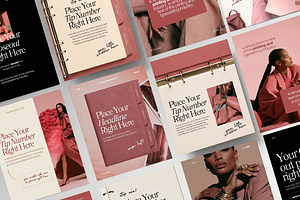 Pink Melanin Canva Templates for IG, a Social Media Template by JOA CREATIVE LAB