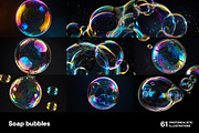 Soap bubbles. 61 images, an Abstract Photo by Handmadefont (Thumbnail 10 of 13)