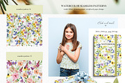 Watercolor meadow flowers patterns, a Pattern Graphic by AnnaTkachi (Thumbnail 3 of 6)