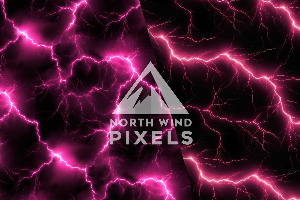12 Pink Lightning Digital Papers, a Wallpaper Graphic by NorthWindPixels (Photo 4 of 4)