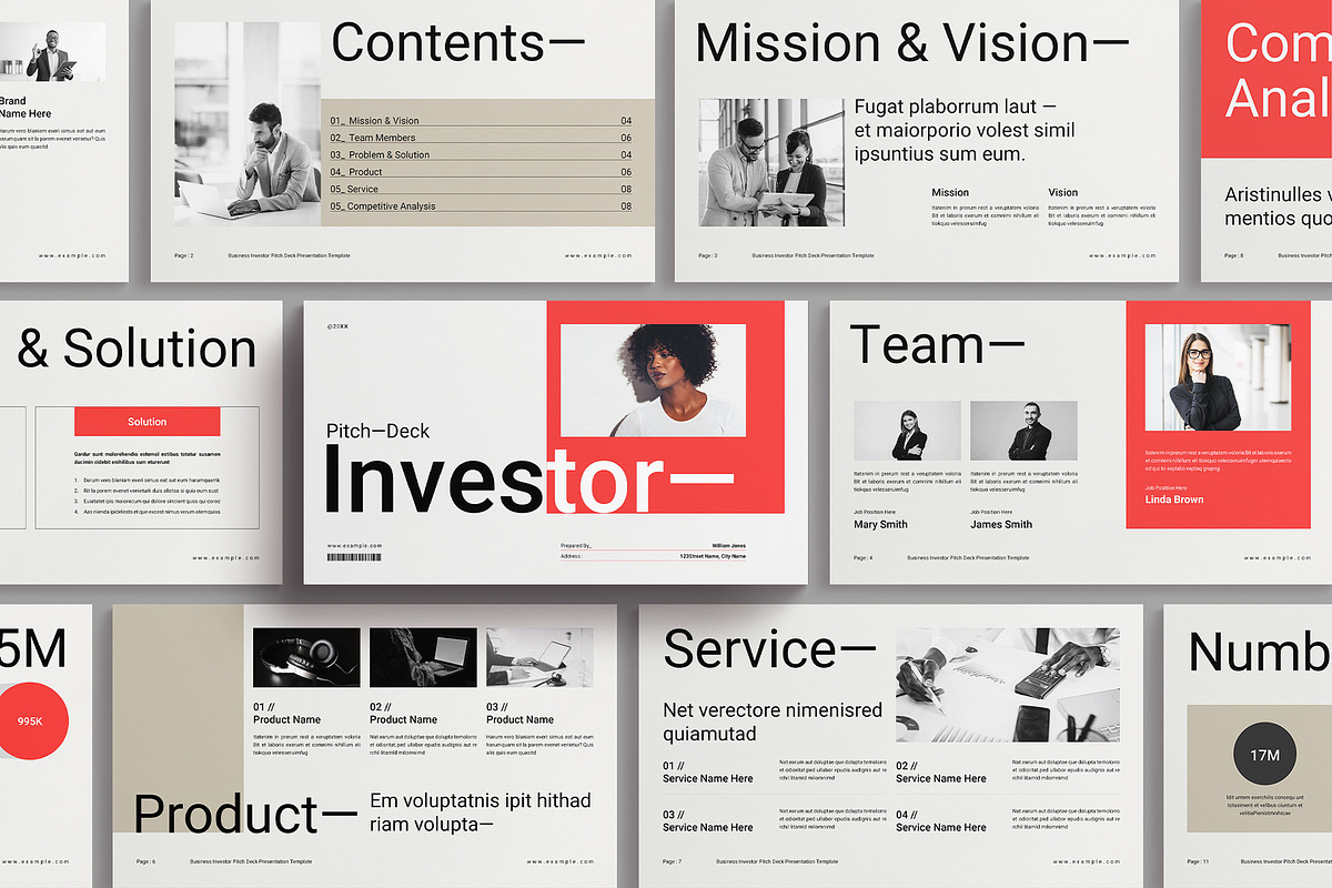 Minimal Business Investor Pitch Deck