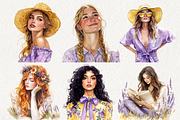 Countryside Lavender Clipart, an Illustration by NadiaTheronArt (Thumbnail 3 of 4)