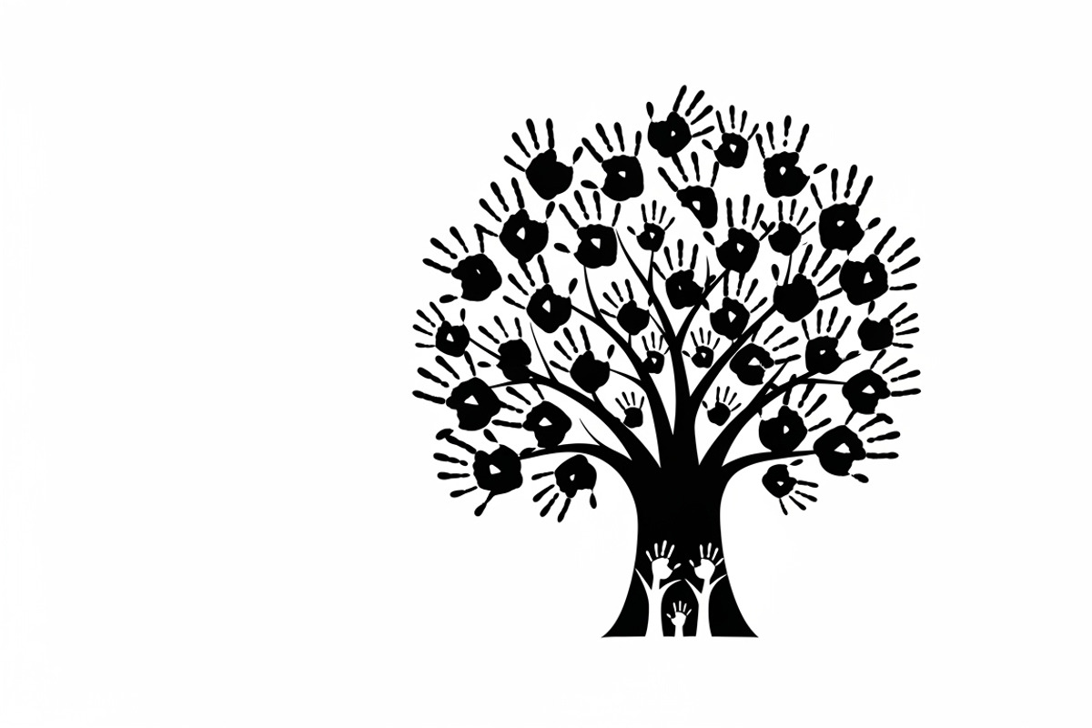 family handprint tree silhouette, an Illustration by Amazin_art (Photo 2 of 29)