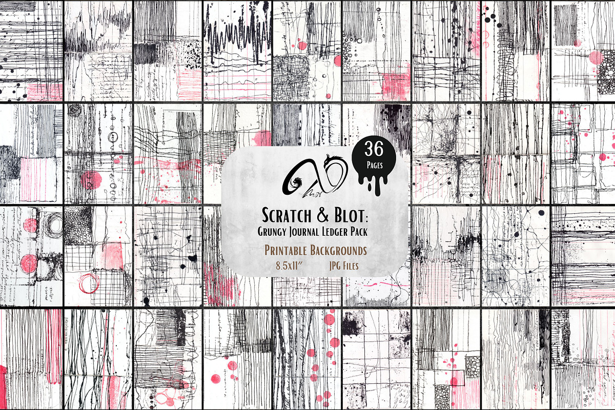 Scratch & Blot: Journal Ledger, a Background Graphic by NiiiNArt (Photo 1 of 9)