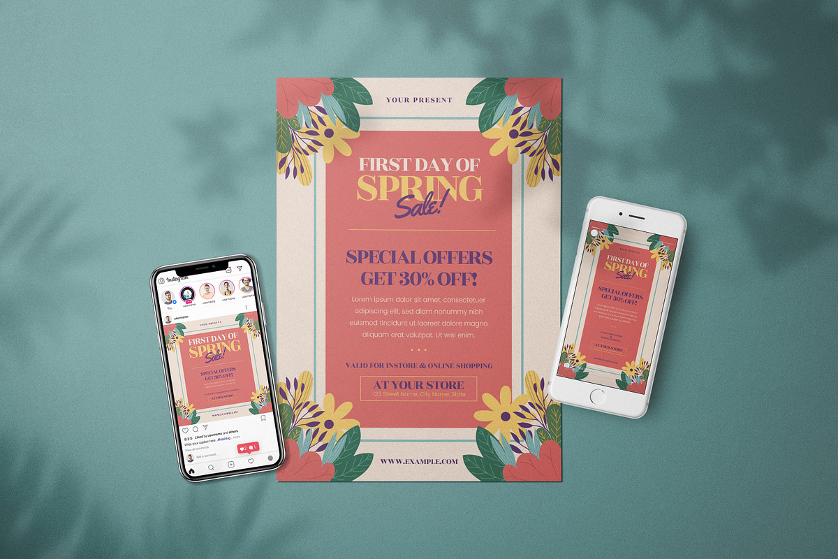 Firstday Of Spring Sale 2021, a Flyer Template by SlideFactory