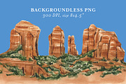 Sedona Watercolor Illustration, an Illustration by Lavender And Sea (Thumbnail 2 of 2)