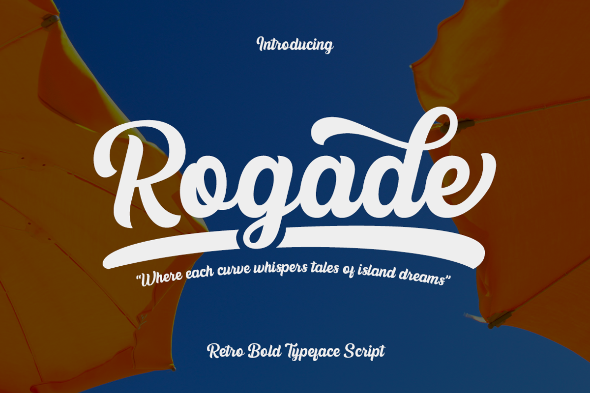 CF Rogade - Retro Groovy Script, a Script Font by Indotype Foundry (Photo 1 of 10)