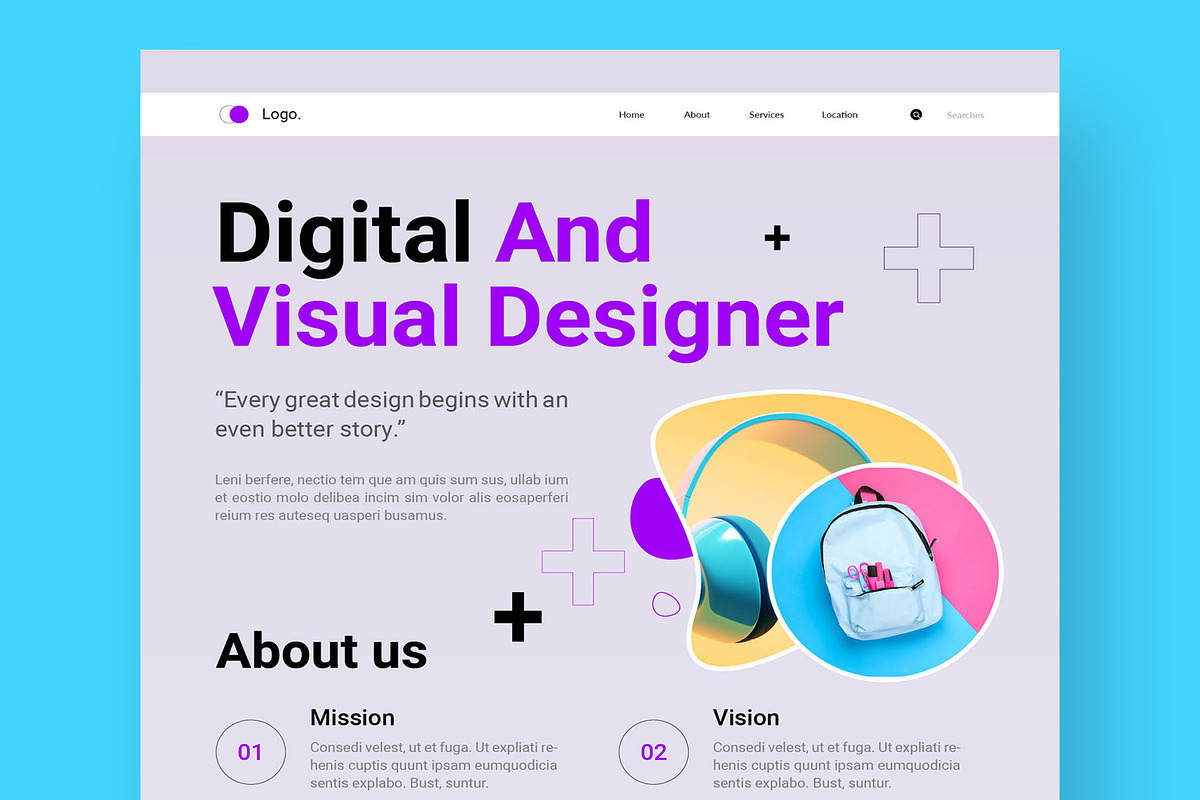 Agency Landing Page Layout, a Landing Page Template by CreativeShaper (Photo 2 of 6)