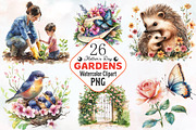 Garden Mother's Day Watercolor Clipa, an Illustration by RobertsArt (Thumbnail 1 of 7)