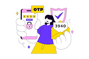 10 OTP Vector Illustration, a Technology Illustration by denayunebgt (Thumbnail 4 of 4)