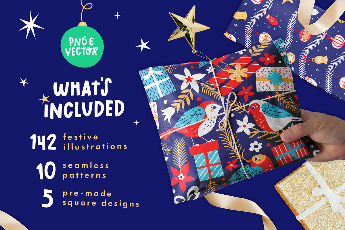 Merry & Bright Graphic Collection, a Seasonal Illustration by rouxsupplyco (Photo 2 of 11)
