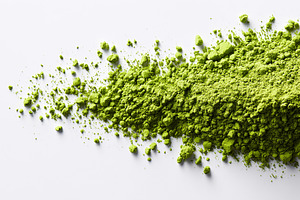 Green matcha tea powder scattered on, a Food & Drink Photo by MistyDay