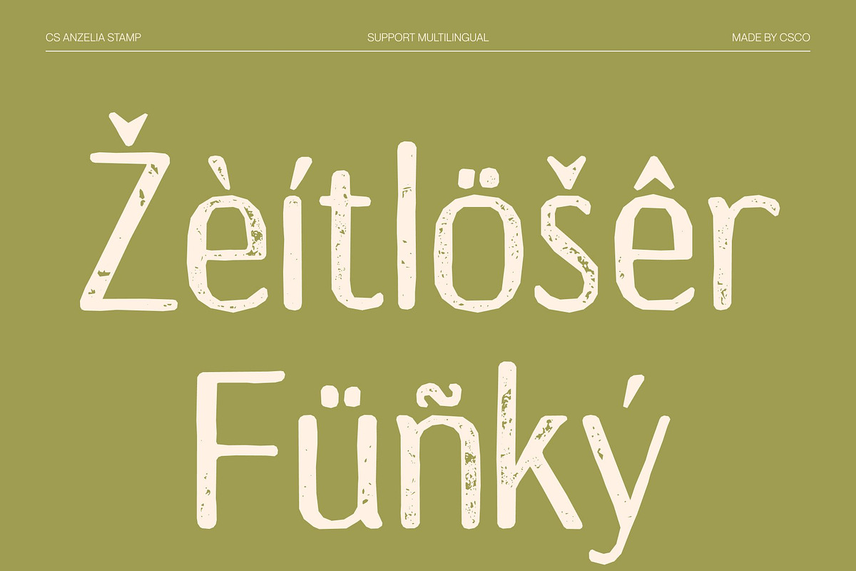 CS Anzelia Stamp, a Sans Serif Font by Craft Supply Co. (Photo 7 of 8)