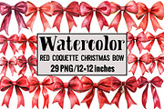 Red Coquette Christmas Bow, an Illustration by Design Market (Thumbnail 1 of 3)