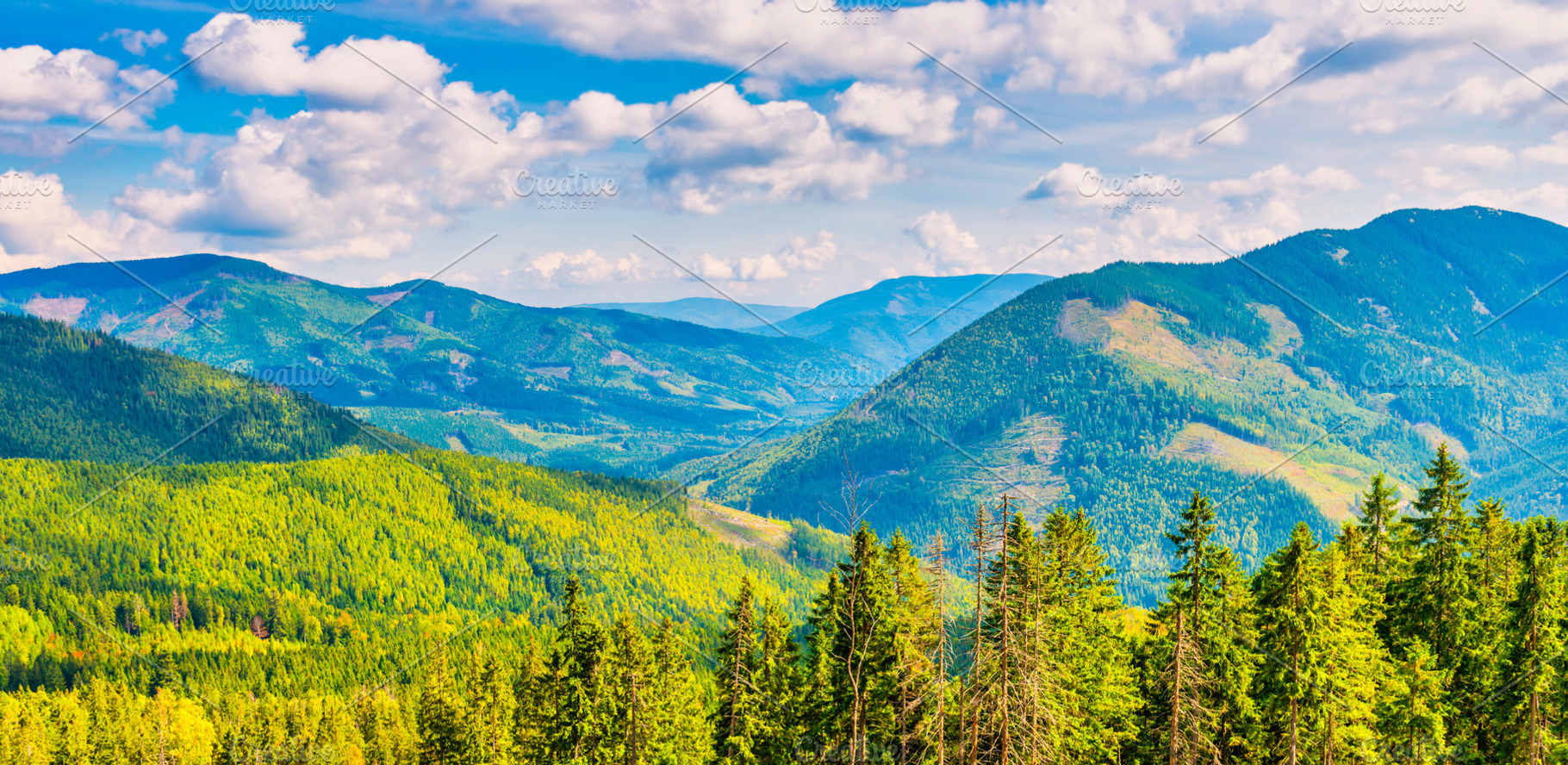 Blue mountains and hills panorama, a Nature Photo by Vapi