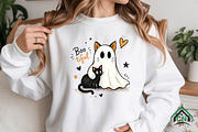 Boo Tiful Ghost Cat Halloween PNG, an Animal Illustration by Craft Nest (Thumbnail 3 of 3)