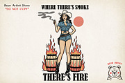 Retro Pin-Up Cowgirl Clipart Bundle, a Graphic by GlitterCraft (Thumbnail 28 of 61)
