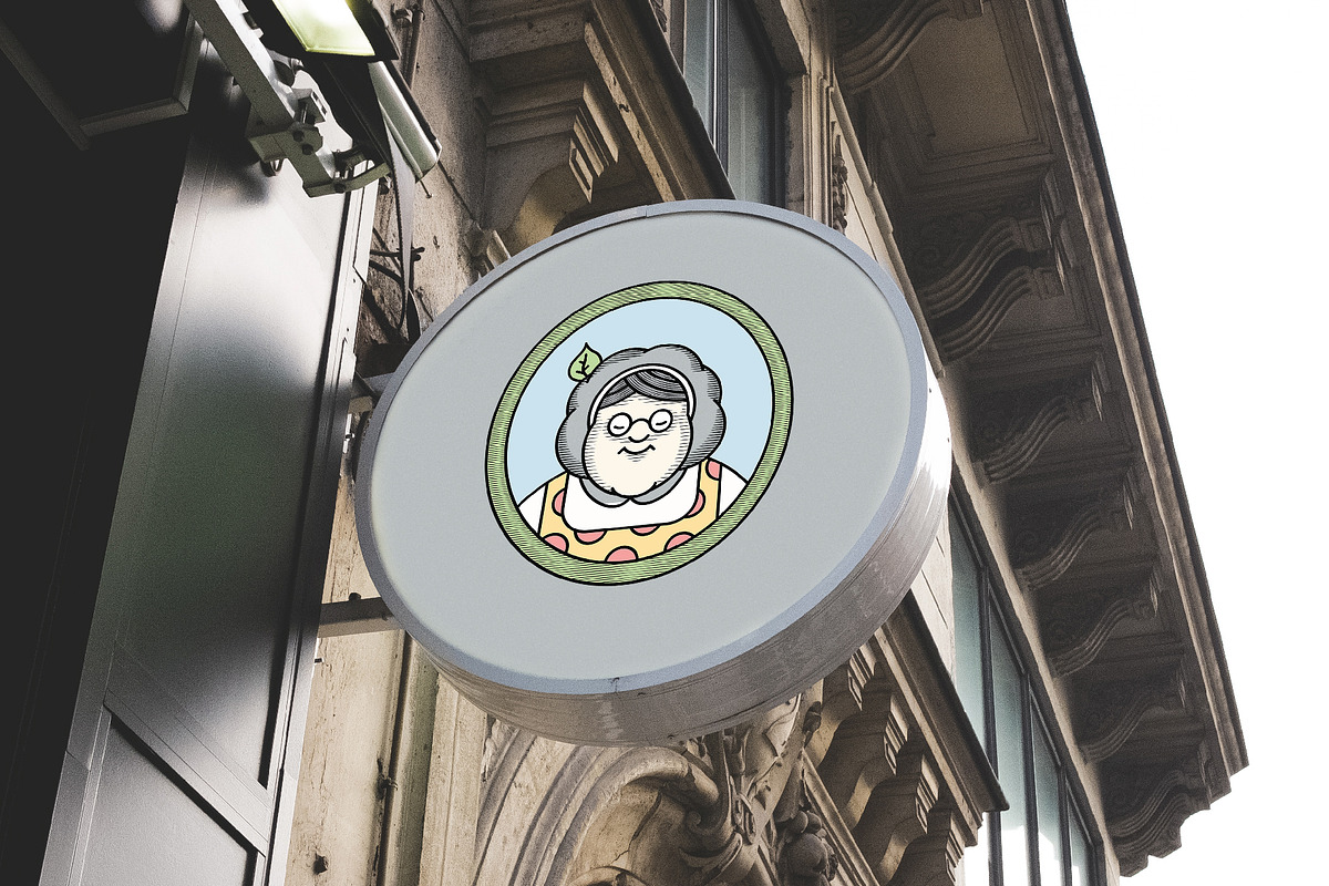 Vintage Grandmother Chef logo 7 PACK, a Branding & Logo Template by Alexandra De Angelis (Photo 7 of 7)