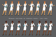 Woman doctors in various poses, a Healthcare Illustration by SonneLeo (Thumbnail 1 of 2)