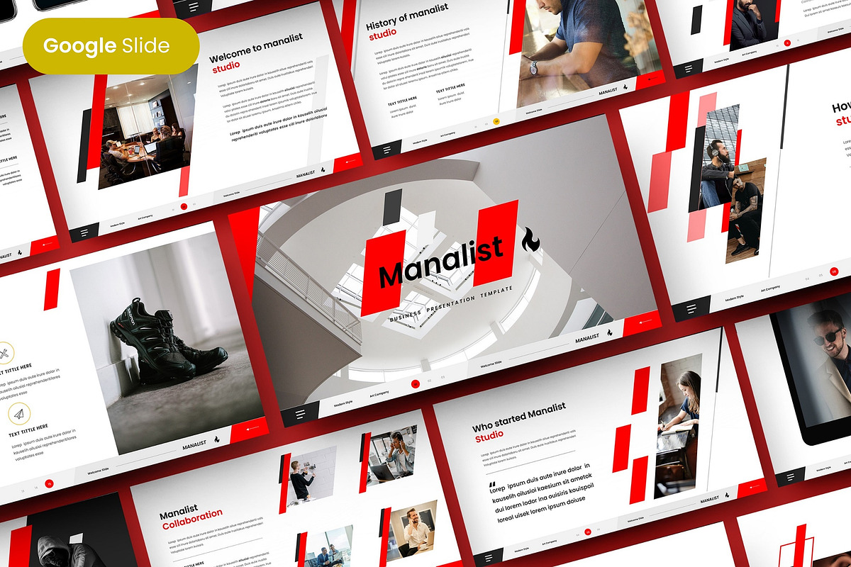 Manalist - Business Google Slide, a Presentation Template by Dens Creative Studio (Photo 1 of 6)