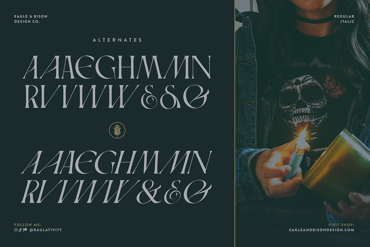 Inkveins - A Serif + Italic Font, a Serif Font by Eagle & Bison Design Co. (Photo 6 of 6)